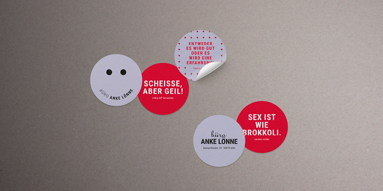 verschiedene Sticker von Büro Anke Lönne