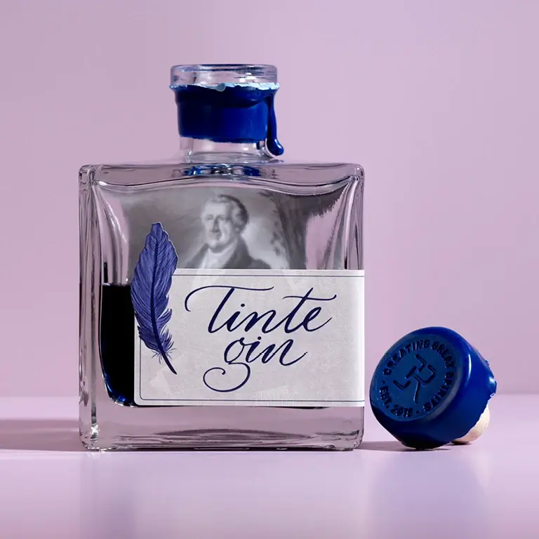 Flasche Tintegin im neuen Etikettendesign